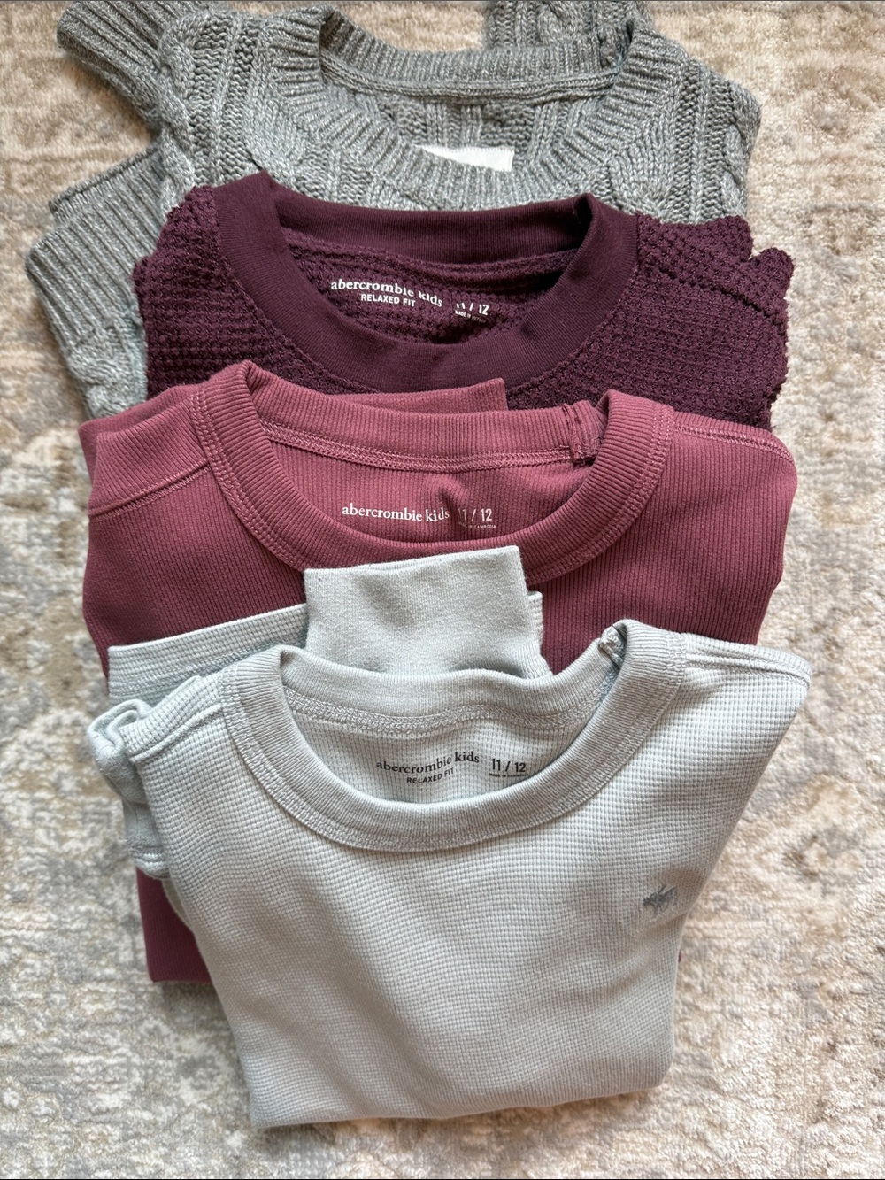 abercrombie kids Boys 11/12 long sleeve bundle (4 tops)